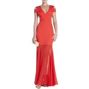 BCBGMaxAzria Ava Cutout Gown in Red